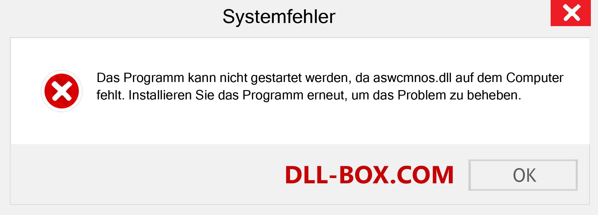 aswcmnos.dll-Datei fehlt?. Download für Windows 7, 8, 10 - Fix aswcmnos dll Missing Error unter Windows, Fotos, Bildern