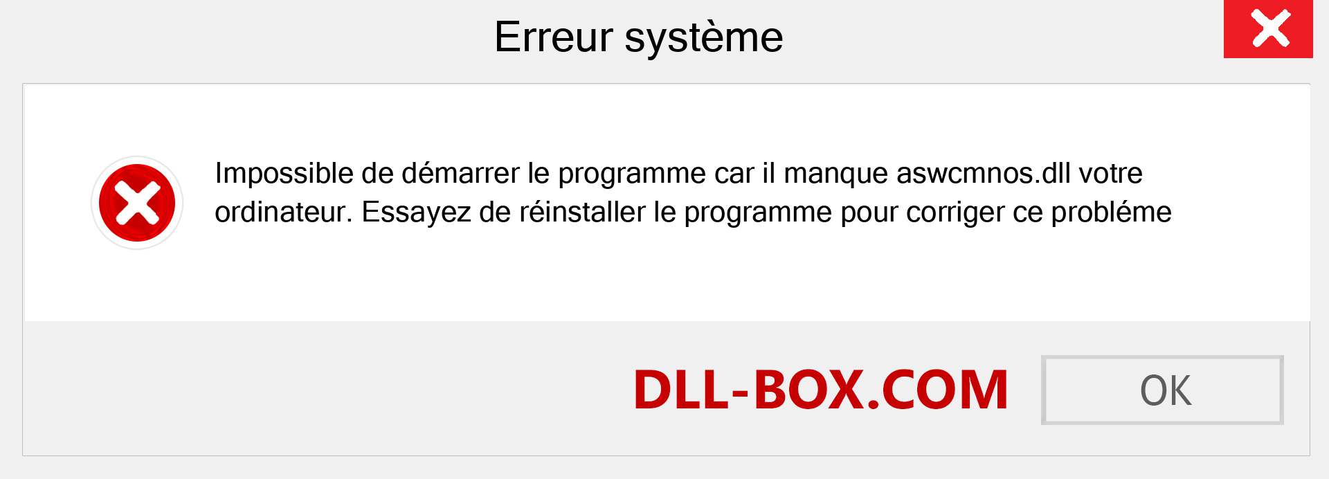 Le fichier aswcmnos.dll est manquant ?. Télécharger pour Windows 7, 8, 10 - Correction de l'erreur manquante aswcmnos dll sur Windows, photos, images